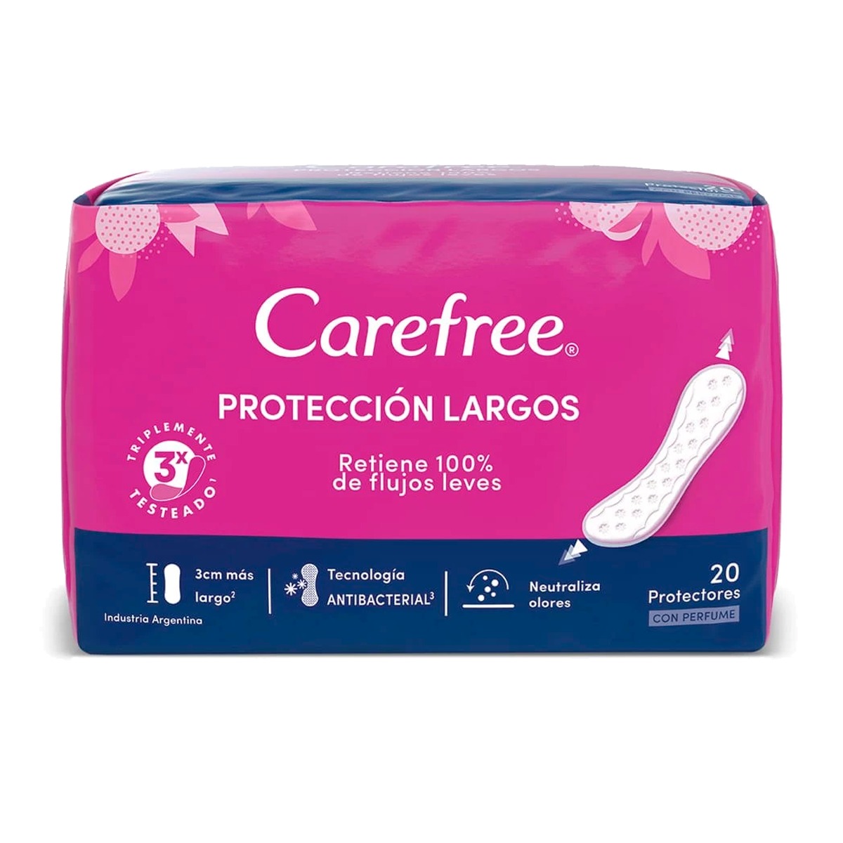 Carefree largos protectores diarios  x 20 unidades
