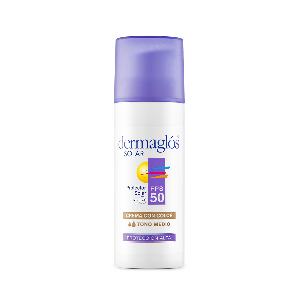 Dermaglos solar fps 50 facial color tono medio crema 50 g