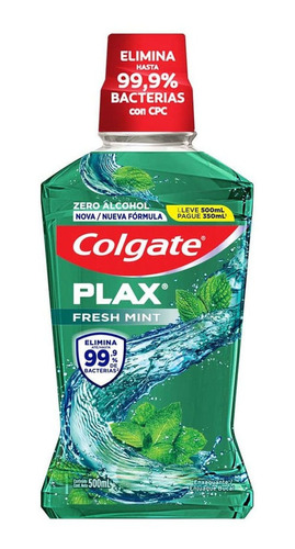Colgate plax fresh mint colutorio 500 ml x 350 ml