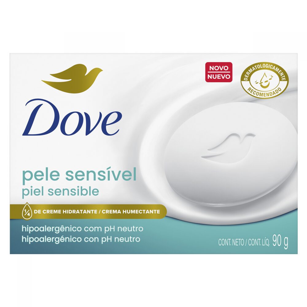 Dove piel sensible jabon   x   90