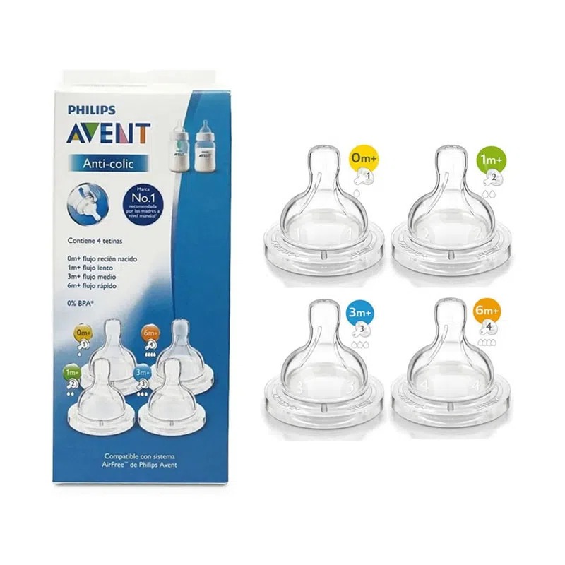 Avent philips avent set de tetinas anticolicos x 4 unidades diferentes